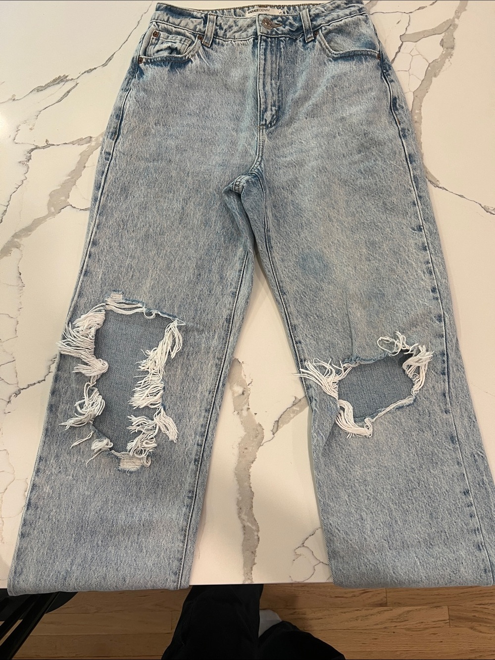 Garage Women's Light Wash Straight Leg Jeans